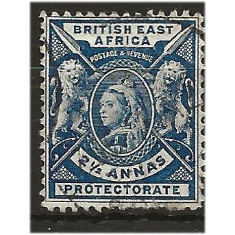 British East Africa 1896 SG68 2 1/2 a Deep Blue Very Fine Used .. ..