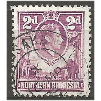 Northern Rhodesia 1951 SG33 2d Purple Fine Used . .. .