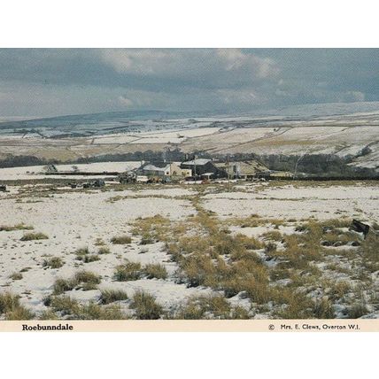 Roebunndale Lancashire Village Vintage Postcard