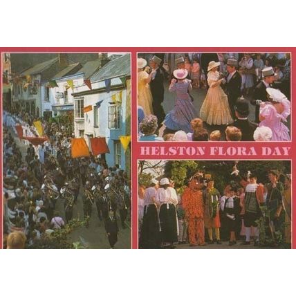 Helston Flora Flower Day The Childrens Dance Cornwall Postcard