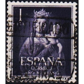 Spain. 1954 1p S.G.1202 Used