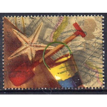GB 1992 Greetings - Memories - Bucket, Spade and Starfish 1st Used