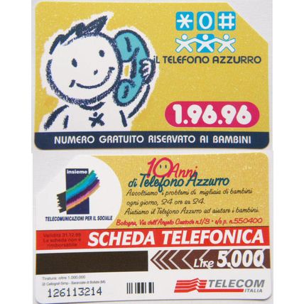 Italy Phone Card - Telefono Azzurro