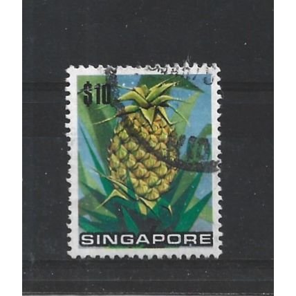 Singapore.SG224 $10 Pineapple.Fine Used.Jun25