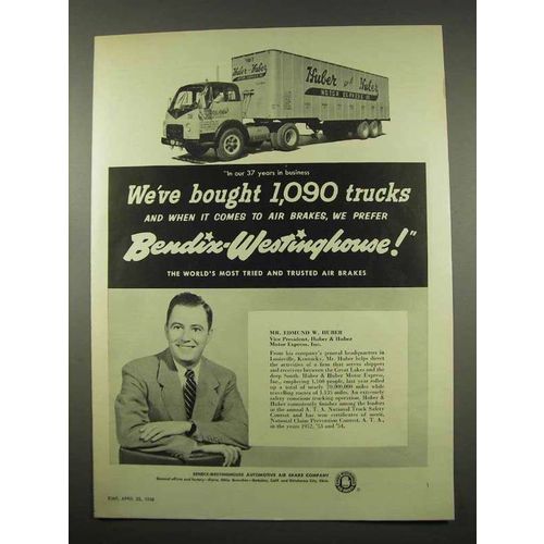 1956 Bendix-Westinghouse Air Brakes Ad - 1,090 Trucks