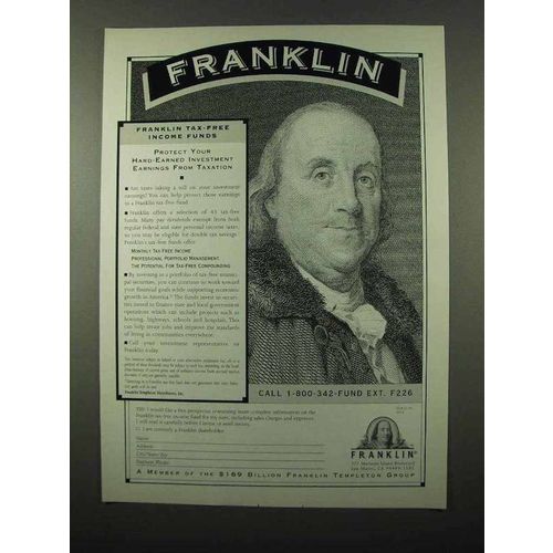 1996 Franklin Templeton Tax-Free Income Funds Ad