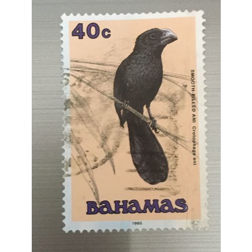 Bahamas QEII 1995 Birds 40c Smooth Billed Ani Used SG 980 Sc 715a postage stamp