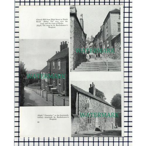 (7711) Hythe Kent Church Hill St Bartholomew's Hospital - 1957 Cutting