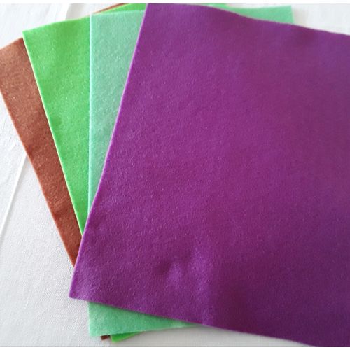 New. Dovecraft. Pack of 4 A4 felt purple, greens, brown