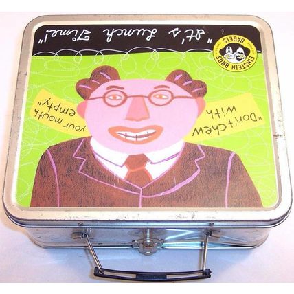 Pre-Owned Einstein Bros. Bagels Collectible Metal Lunchbox 2001
