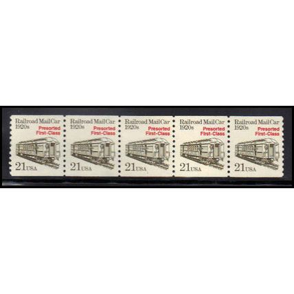 2265 21c Mail Car Fine MNH Dry Gum PNC 1/5 X1236