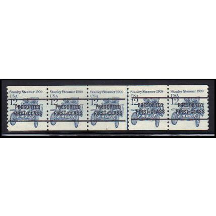 2132a 12c Stanley Steamer Fine MNH Dry Gum PNC 2/5 Line Gap X1996