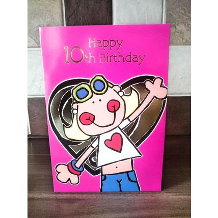 Age 10 Birthday Card - ( CHEAP COLLECTION ONLY CARDS ) - 006