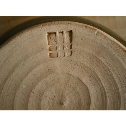 Olive Green Studio Pottery Milk Jug - Stamped