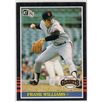 1985 Donruss baseball card 323 Frank Williams RC