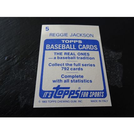 1983 Topps Stickers # 005 Reggie Jackson Excellent (5) California Angels