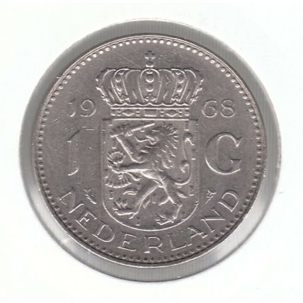 Netherlands Gulden 1968 Nickel Coin