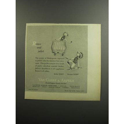 1952 Van Cleef & Arpels Romeo and Juliet Pins Advertisement