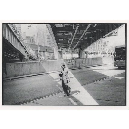 Poverty In New York Lady Under Transport Tunnel Photo Postcard