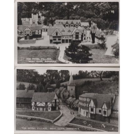Model Village Ramsgate Kent 2x PB Real Photo Postcard s