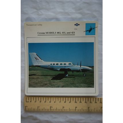 Cessna 402, 411 & 421 - USA - Transport & Utility - Collectors Club Card