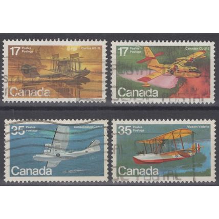 ZAYIX - 1979 Canada 843-846 Used - Aviation - Flying Boats - Airplanes 060422S49