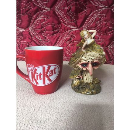 Mythical and Magical Fairy on a Witch Face Toadstool Indoor or Outdoor Figurine