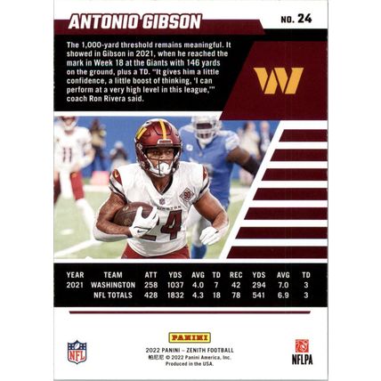 2022 Zenith Football Antonio Gibson
