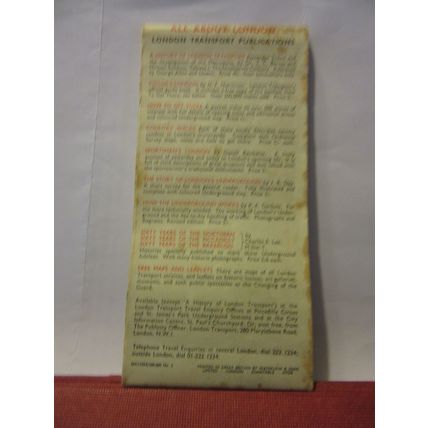 CENTRAL BUSES, map & routes 1967 by Transport of London sheet map #