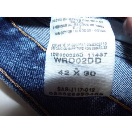 Excellent Mens Wrangler Regular Fit Premium Quality Jeans Size 42x30 Blue Denim
