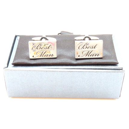 Best Man Cufflinks Metal Boxed Gift Wedding Marriage Groom