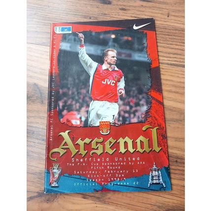 1998/99 Arsenal vs Sheff Utd FA Cup 5th Round * BOTH MATCHES **FREE P&P **