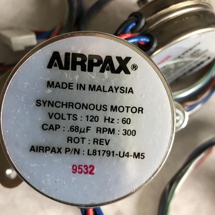 NEW LOT 3 AIRPAX L81791-U4-M5 ,9532 SYNCHRONOUS MOTOR 120V.68UF CAP 300RPM,BE