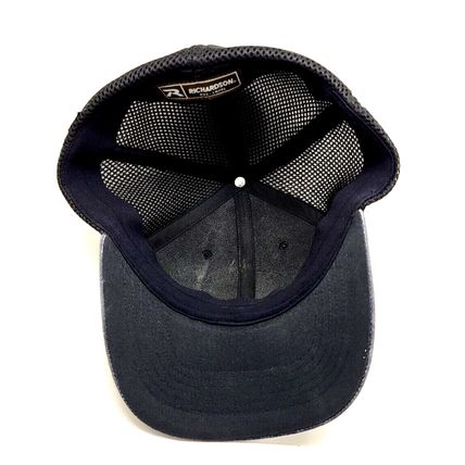 Diamond Mine Ball Cap Hat Richardson R-Flex 855 LG-XL Black/Brown Leather Emblem