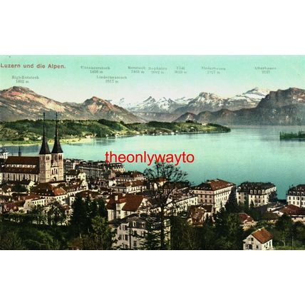 Luzern Und Die Alpen, Switzerland, 6004 Zimmerman- Strassler, Postcard