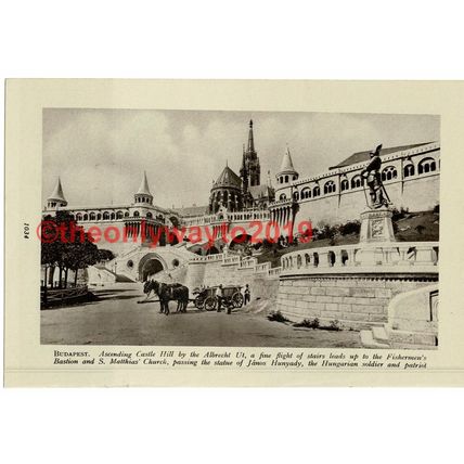 Castle Hill, Albrecht Ut, Budapest, Hungary, Book Illustration, c1920