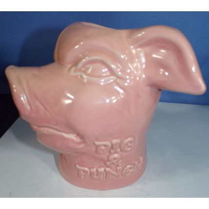 Rare Pig And Punch Mug Vase Pink #028 Eekum Bookum John Mulder USA Don Q