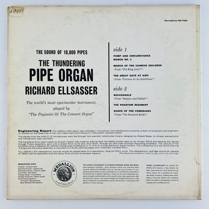 Richard Ellsasser – The Thundering Pipe Organ Vinyl LP Record Album MS-7526