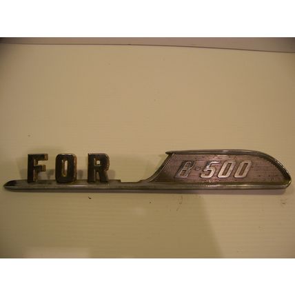 1950 's FORD B-500 EMBLEM OEM #9121012-A RH RAT ROD MAN CAVE