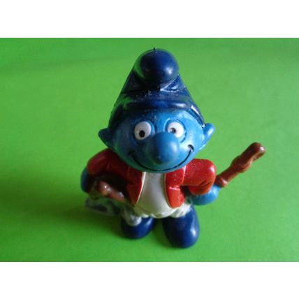 Jockey horse racing rider smurf