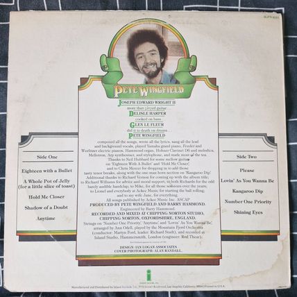 Pete Wingfield – Breakfast Special (ILPS9333) 1975 (LP) - US Pressing