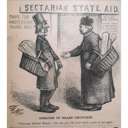 Inmates of Glass Churches, by Thomas Nast. Harper's Weekly, March 18, 1871