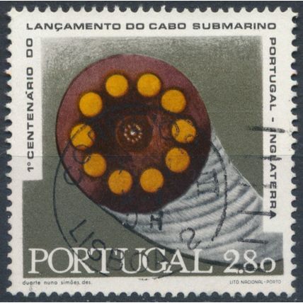 Centenary GB-POR Telegraph Cable: 2.80e - Portugal 1970 - FH - MiNr 1115