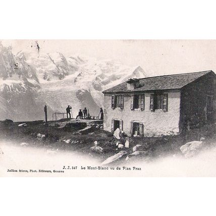 74 - Chamonix - le Mont blanc vu de Plan Praz
