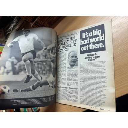GOAL MAGAZINE #254 14 JULY 1973 UK FOOTBALL MAGAZINE - BOBBY ROBSON (LL)