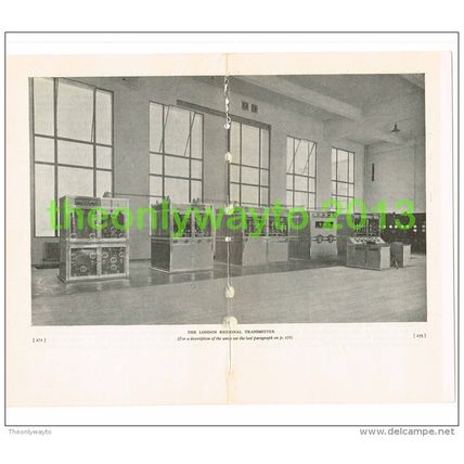 THE LONDON REGIONAL TRANSMITTER, Book Illustration, c1930