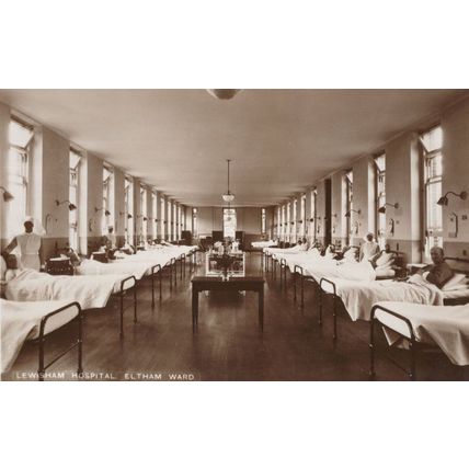 Lewisham London Hospital Eltham Ward Mint Old Real Photo Postcard