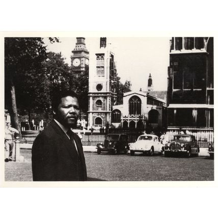 Nelson Mandela in Parliament Square London 1962 Photo Postcard
