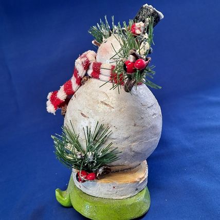 SNOWMAN Christmas STOCKING HOLDER Mantel Hanger Hook Resin Cast Iron Snow