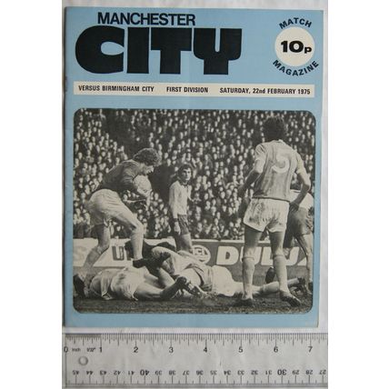 1975 programme Manchester City v. Birmingham City